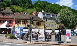 Banners at the courtesy parking - Ste. Marie 2012