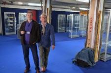 Alain Martaud and Giancarlo Parodi preparing the exhibition - Ste. Marie 2013