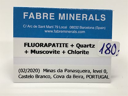 Fluorapatito con Cuarzo, Moscovita y Clorita