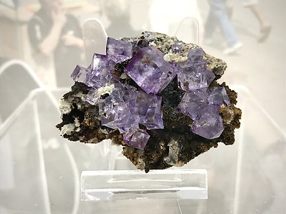 Fluorite with Quartz and Goethite