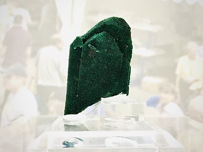 Malachite after Azurite coated by Quartz. 