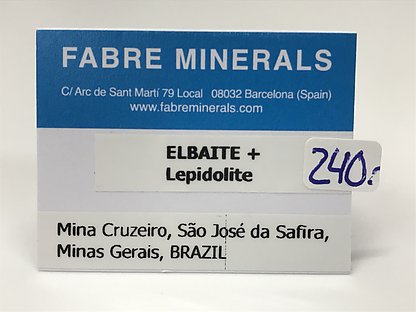 Elbaite with 'lepidolite'