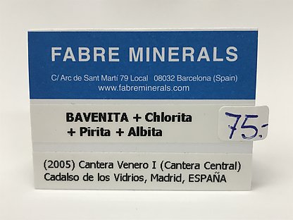 Bavenite with Chlorite, Pyrite and Albite 