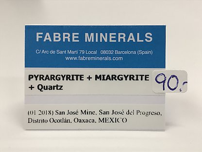 Pyrargyrite with Miargyrite and Quartz 