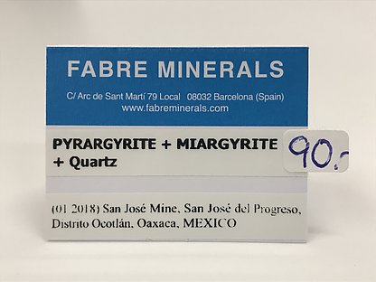 Pyrargyrite with Miargyrite and Quartz 