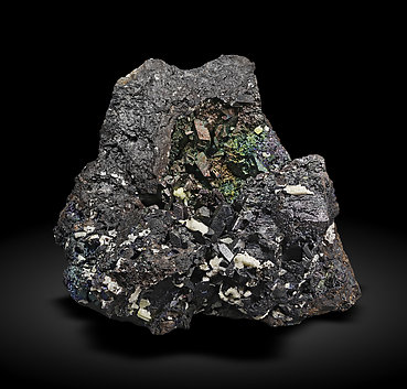 Cerussite after Anglesite on Goethite