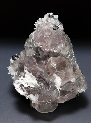 Fluorite with Quartz, Sphalerite and Pyrite