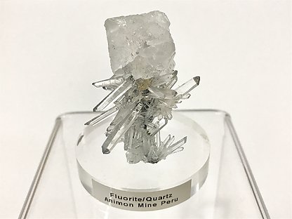 Octahedral Fluorite with Quartz