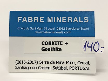 Corkita on Goethite with Plumbogummite