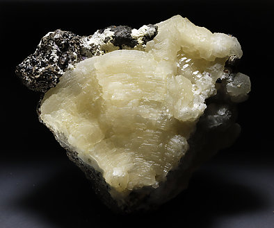 Witherite with Sphalerite and Calcite