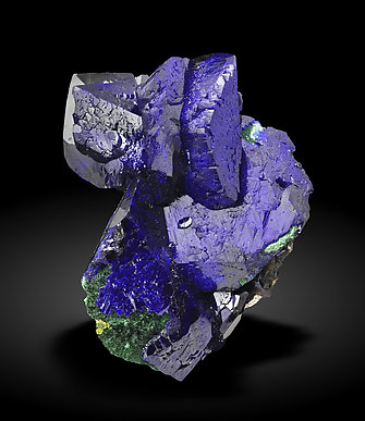 Azurite with Malachite