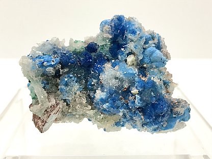 Shattuckite with Quartz and Malachite