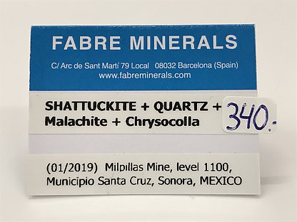 Shattuckite with Quartz, Malachite and Chrysocolla