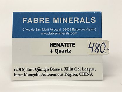 Hematite (variety iron rose) on Quartz