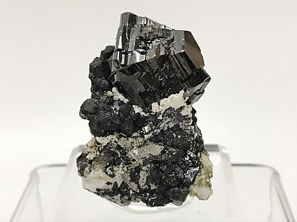Cassiterite with Calcite, Arsenopyrite and Quartz