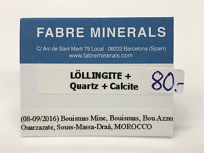 Löllingite with Quartz and Calcite