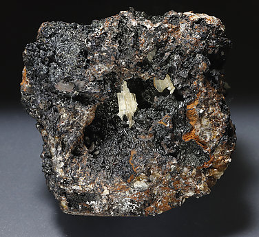 Cerussite on Goethite