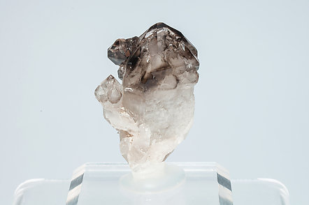 Quartz (varieties smoky and scepter). 