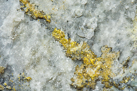 Gold on Calcite