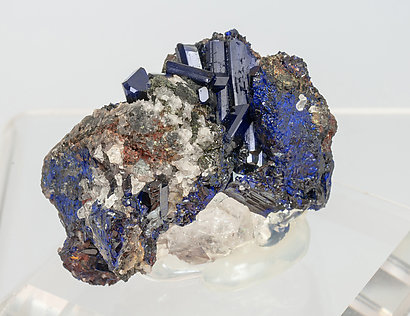 Azurite with Cerussite