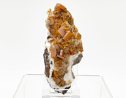 Wulfenite with Calcite