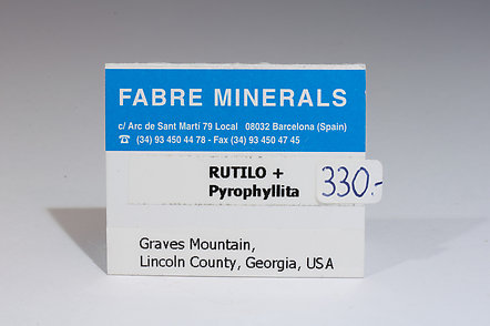Rutile with Pyrophyllite