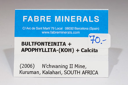Bultfonteinite with Hydroxyapophyllite-(K)  and Calcite