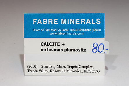 Calcite with inclusions of 'plumosite'
