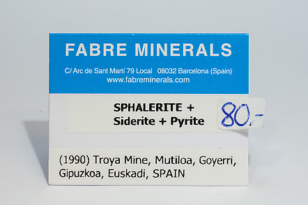 Sphalerite with Siderite and Pyrite