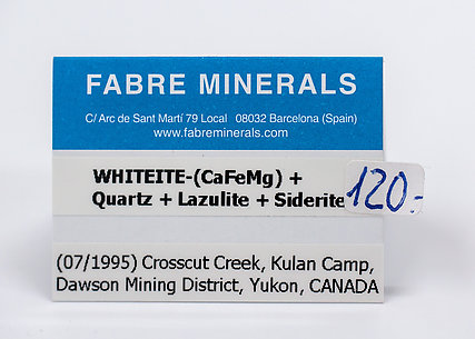 Whiteite-(CaFeMg) with Quartz, Lazulite and Siderite