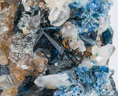 Lazulite with Quartz and Siderite