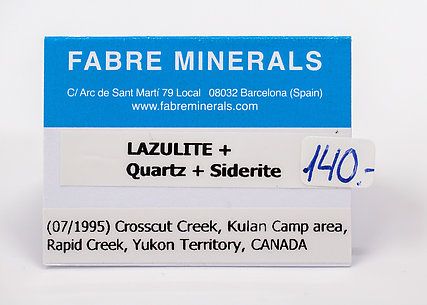 Lazulite with Quartz and Siderite