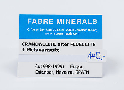 Crandallite after Fluellite with Metavariscite