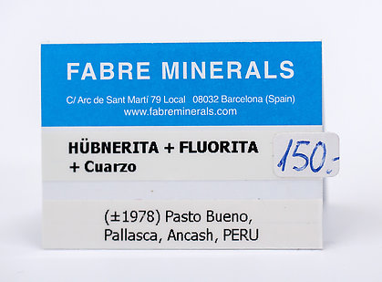 Fluorita en Hbnerita y Cuarzo