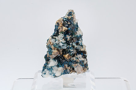 Lazulite with Quartz and Siderite