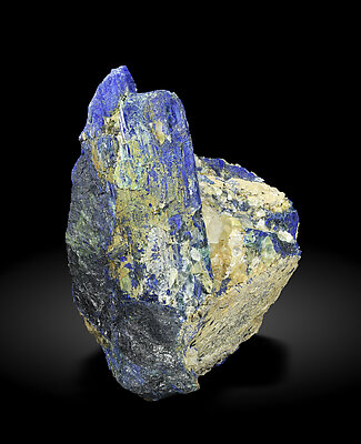 Chalcostibite with Azurite and Malachite