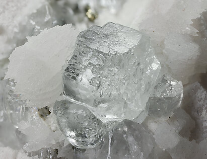 Fluorite with Pyrite, Dolomite and Calcite