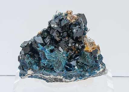 Lazulite with Augelite, Quartz and Siderite