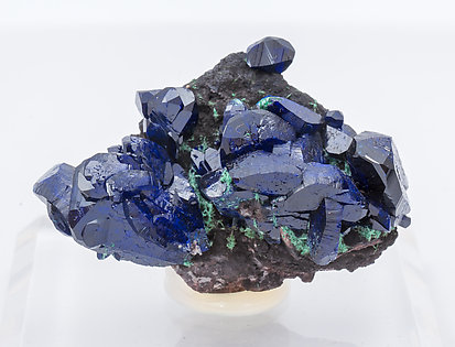 Azurite with Malachite