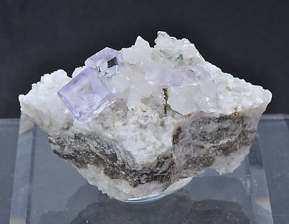 Fluorite on Quartz