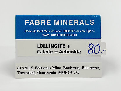 Löllingite with Calcite and Actinolite