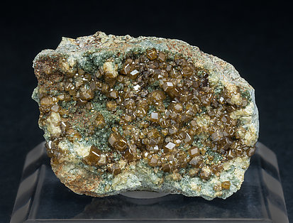 Andradite (variety topazolite) with Clinochlore