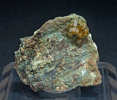 Andradite (variety topazolite) with Clinochlore