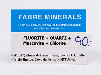 Fluorite with Quartz, Muscovite and Chlorite