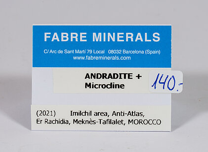 Andradite on Microcline