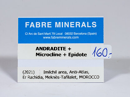 Andradite on Microcline and Epidote