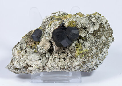 Andradite on Microcline and Epidote