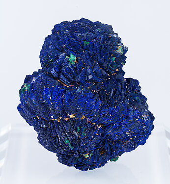 Azurite with Malachite after Cuprite