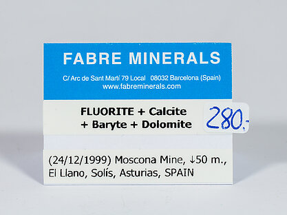 Fluorita con Calcita, Barita y Dolomita
