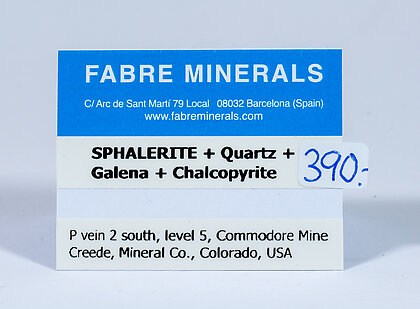 Sphalerite with Quartz, Galena and Chalcopyrite